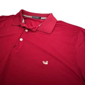 Southern Marsh Men's Performance Polo Golf Solid Red Classic‎ Preppy Size Medium